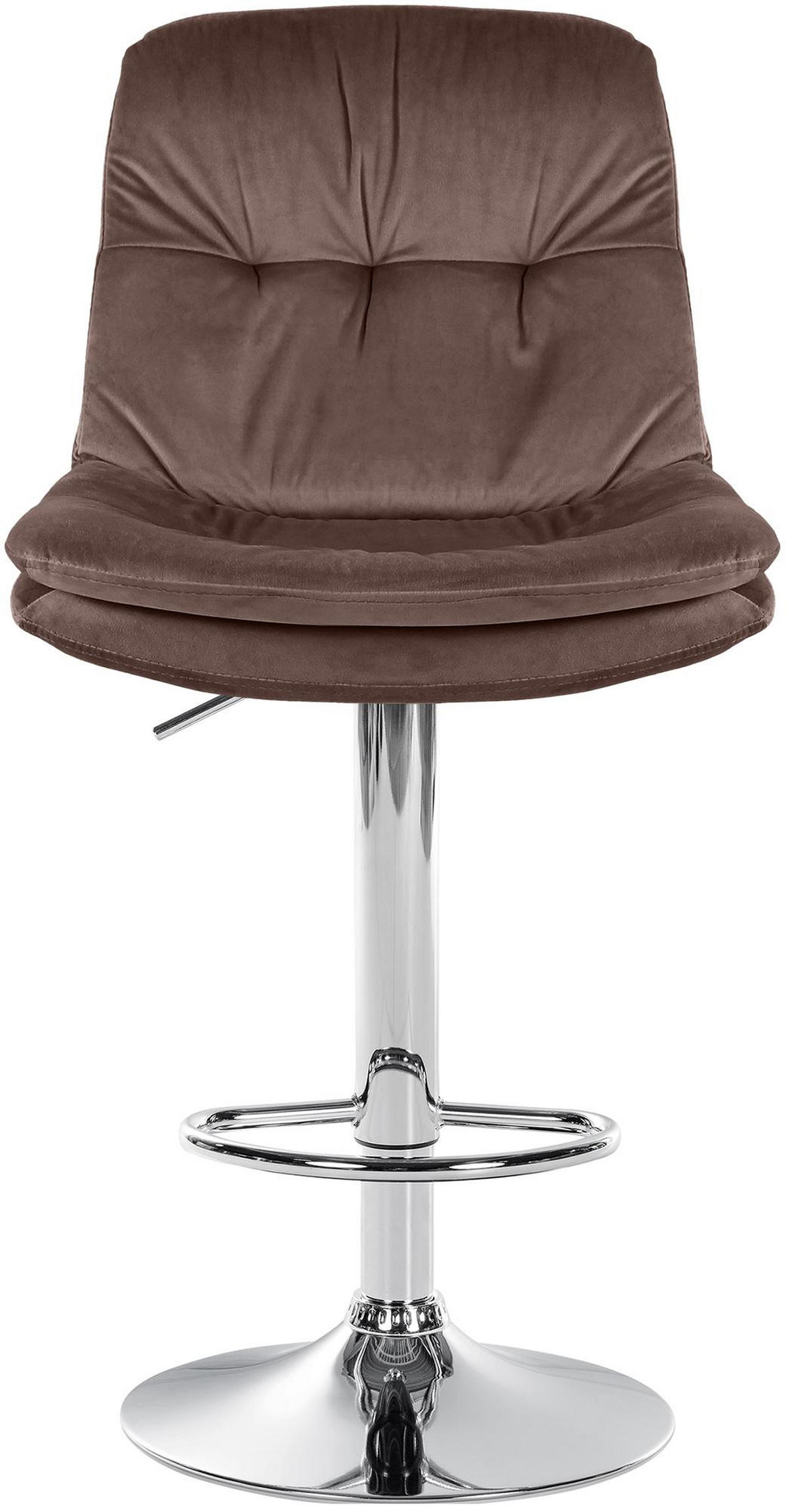 BARHOCKER Samt braun - Schwarz/Braun, Textil (46/94/54cm) - CLP