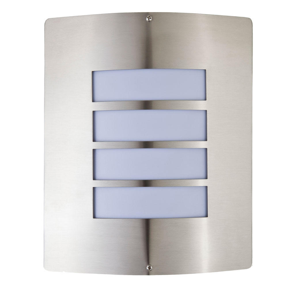 LED AUSSEN-WANDLEUCHTE Edelstahl Silber - Silberfarben, Metall (22/28.2/9cm)