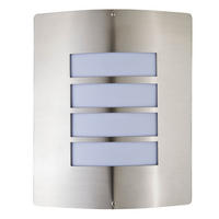 LED AUSSEN-WANDLEUCHTE Edelstahl Silber - Silberfarben, Metall (22/28.2/9cm)