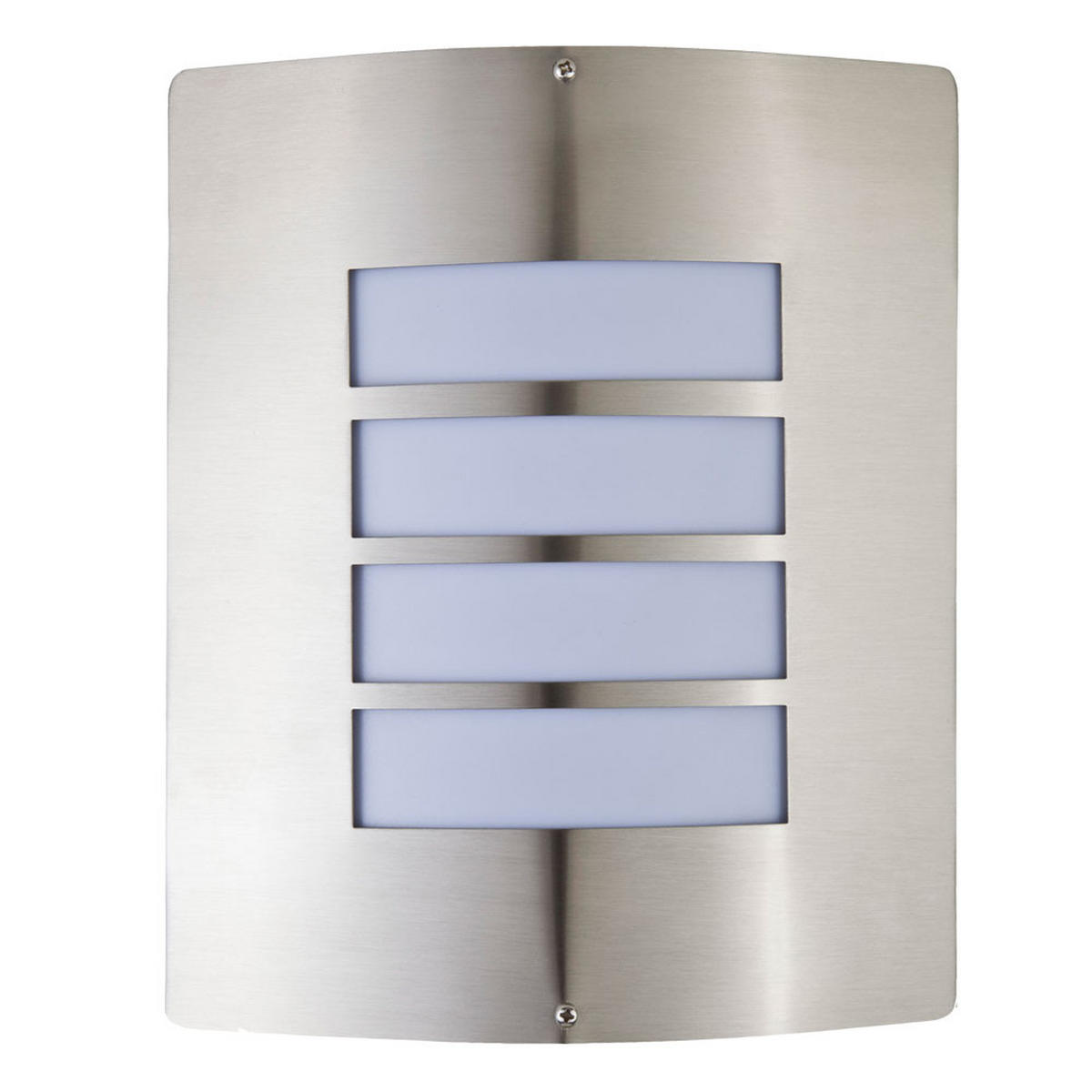 LED AUSSEN-WANDLEUCHTE Edelstahl Silber - Silberfarben, Metall (22/28.2/9cm)