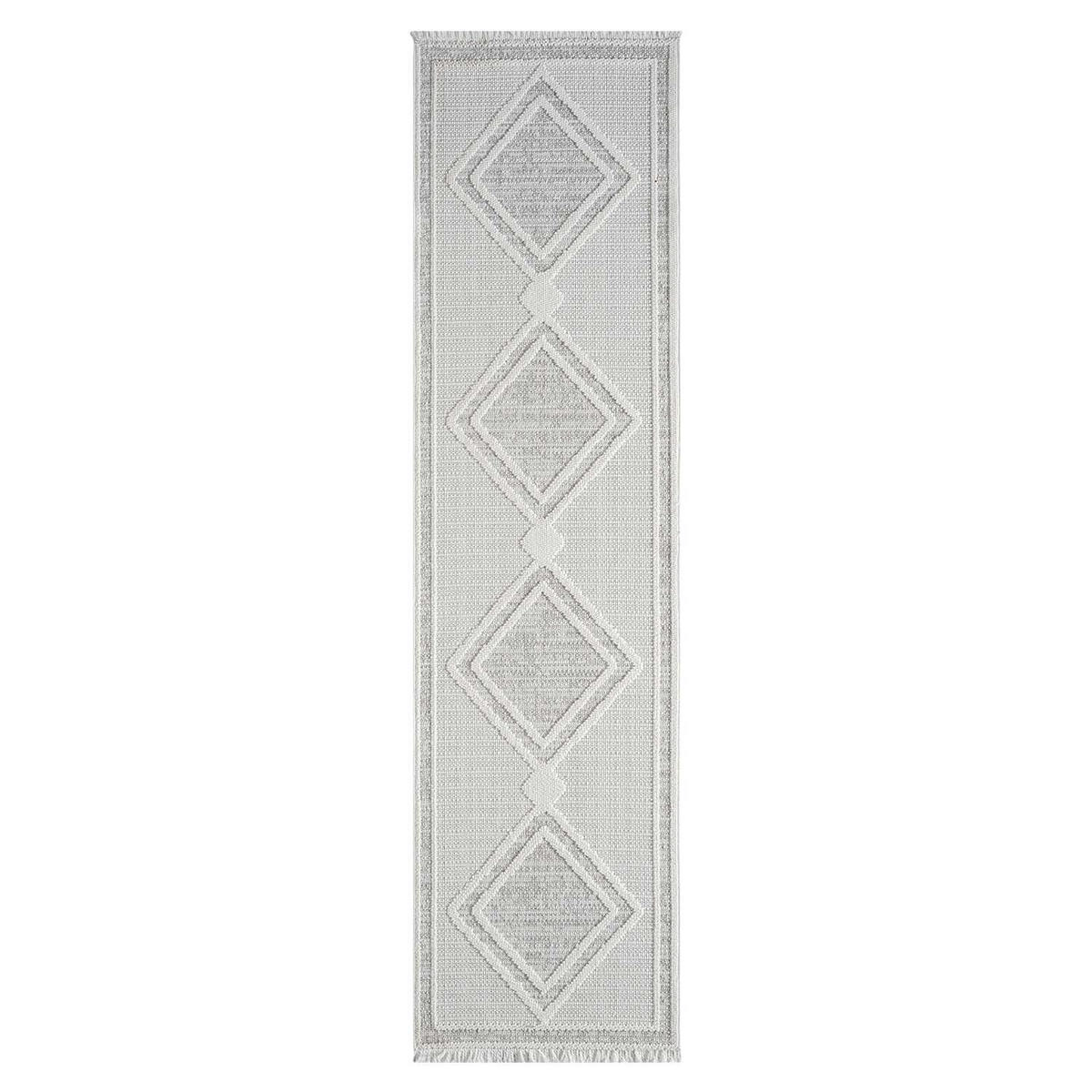 KURZFLOR-TEPPICH Lindo 8853 Beige 80x300 cm - Beige/Grau, Textil (80/300cm) - carpet city