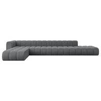 ECKSOFA modulares Sofa Zuvon-L3 - 478x177x70 cm Dunkelgrau - Dunkelgrau, Holzwerkstoff/Textil (478/177cm) - ALTDECOR