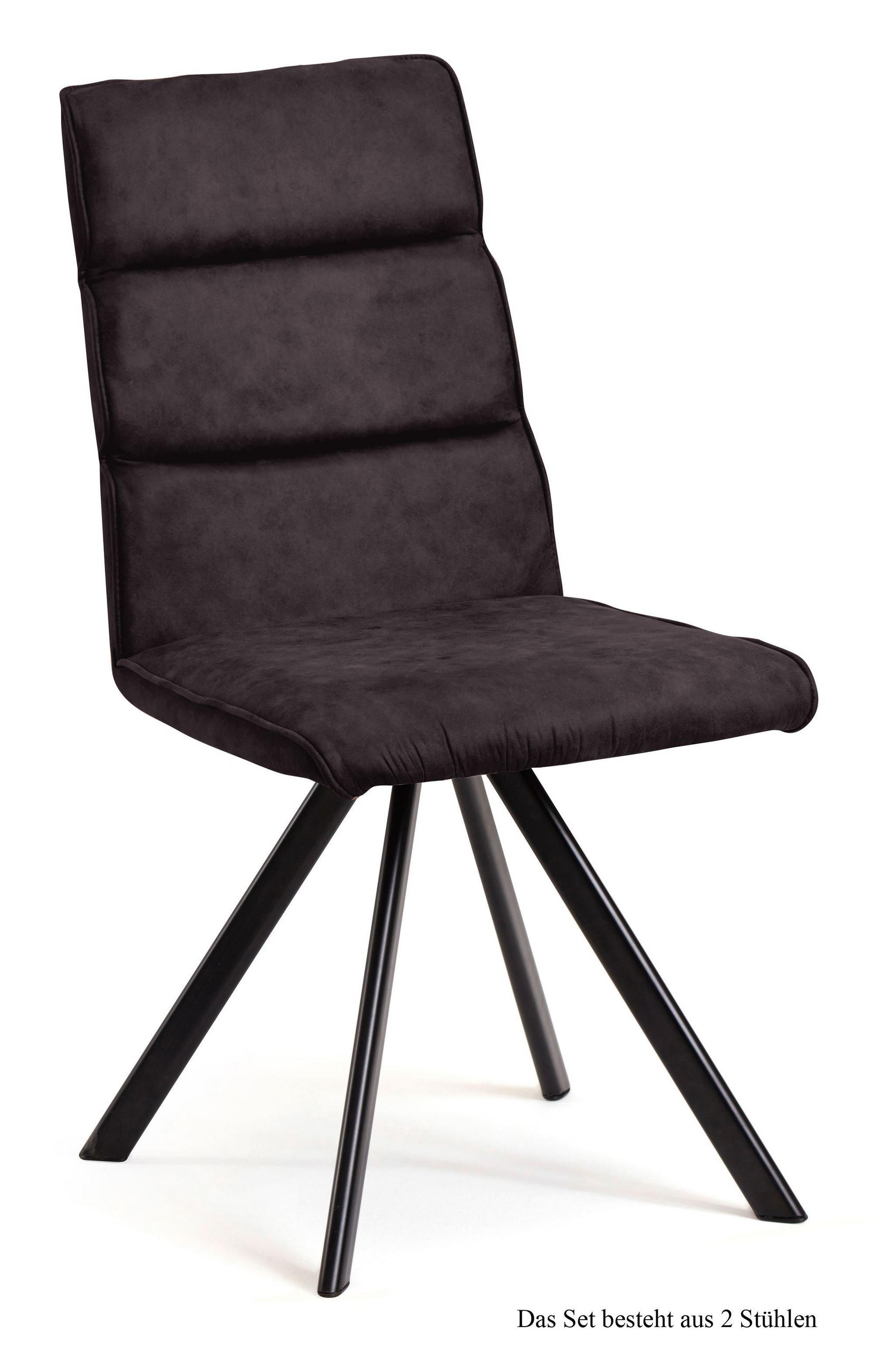 ESSZIMMERSTUHL (2er-Set) Ddene 47x92x60 Schwarz/Espresso - Dunkelbraun/Schwarz, Kunststoff (60/92/47cm) - 58aufmkessel