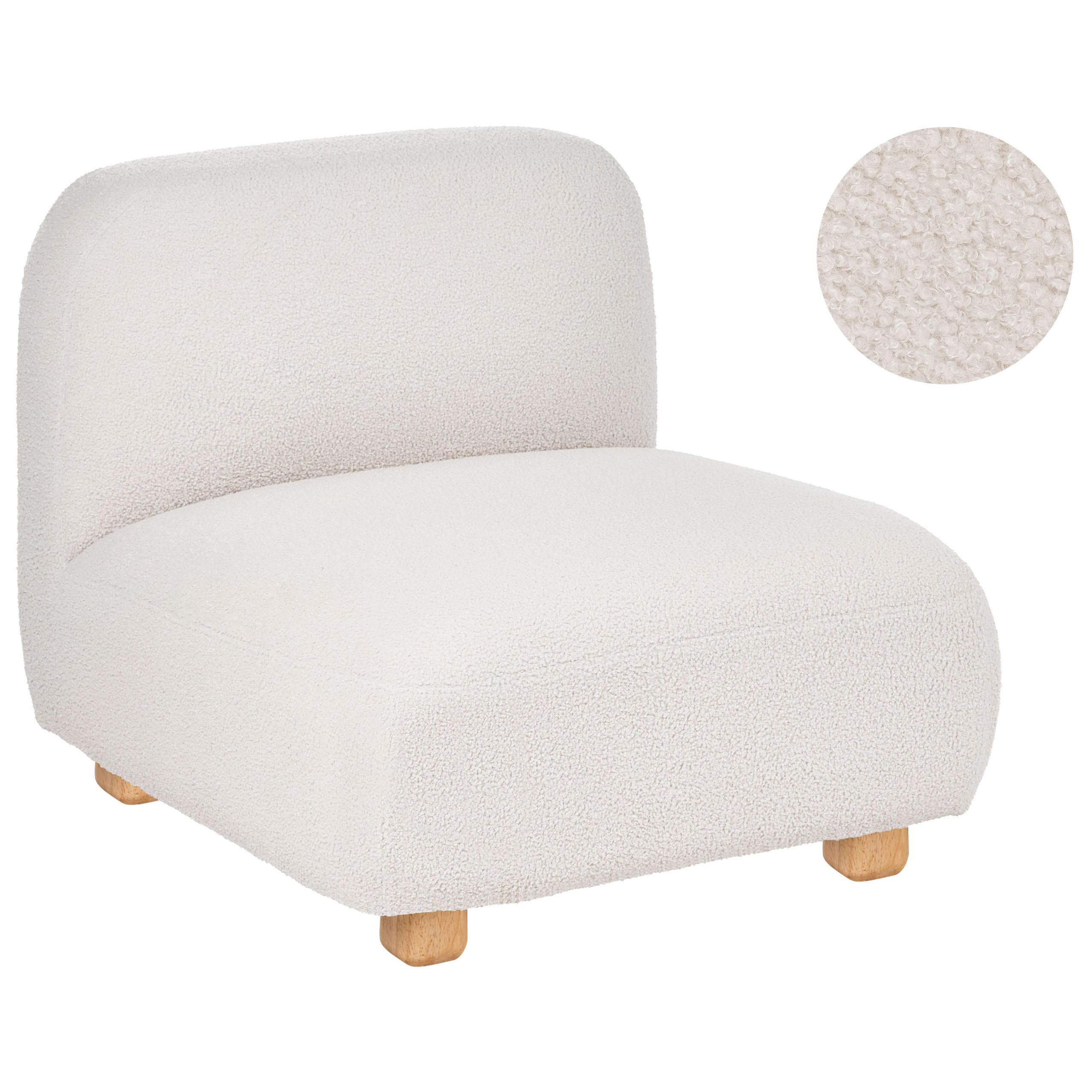 Beliani Sesselmodul Creme 80x75x87 cm