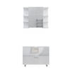 BADMÖBEL-SET Ilias Weiß Hochglanz 2 Teile, Unterschrank 80 cm - Weiß Hochglanz, Holzwerkstoff (80.2/60.8/33cm) - Vicco