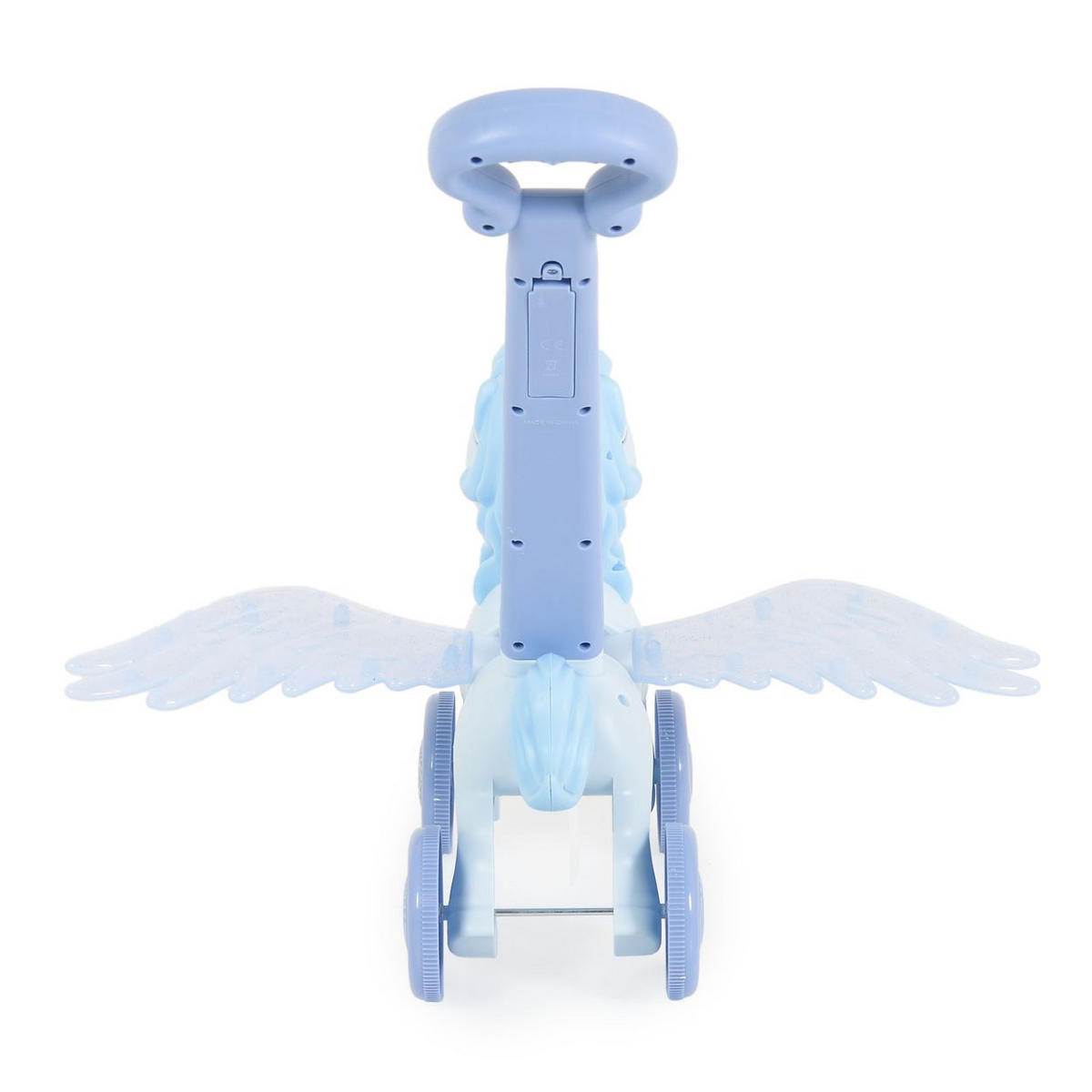 SPIELZEUG Schiebespielzeug Pony Wings blau 40 cm Höhe, Seifenblasen, bewegliche Flügel, Musik, Lichtfunktion - Blau, Kunststoff (39/40/35cm) - Moni