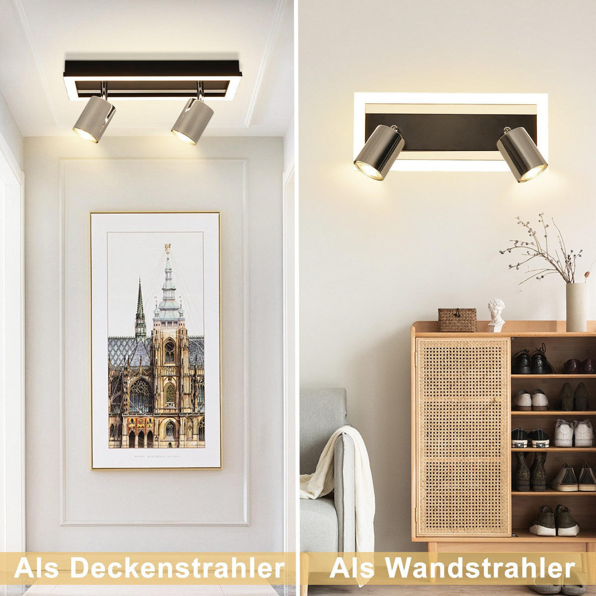 DECKENLEUCHTE Dunn 32/13/15.5cm - Schwarz, Metall (32/13/15.5cm) - Nettlife