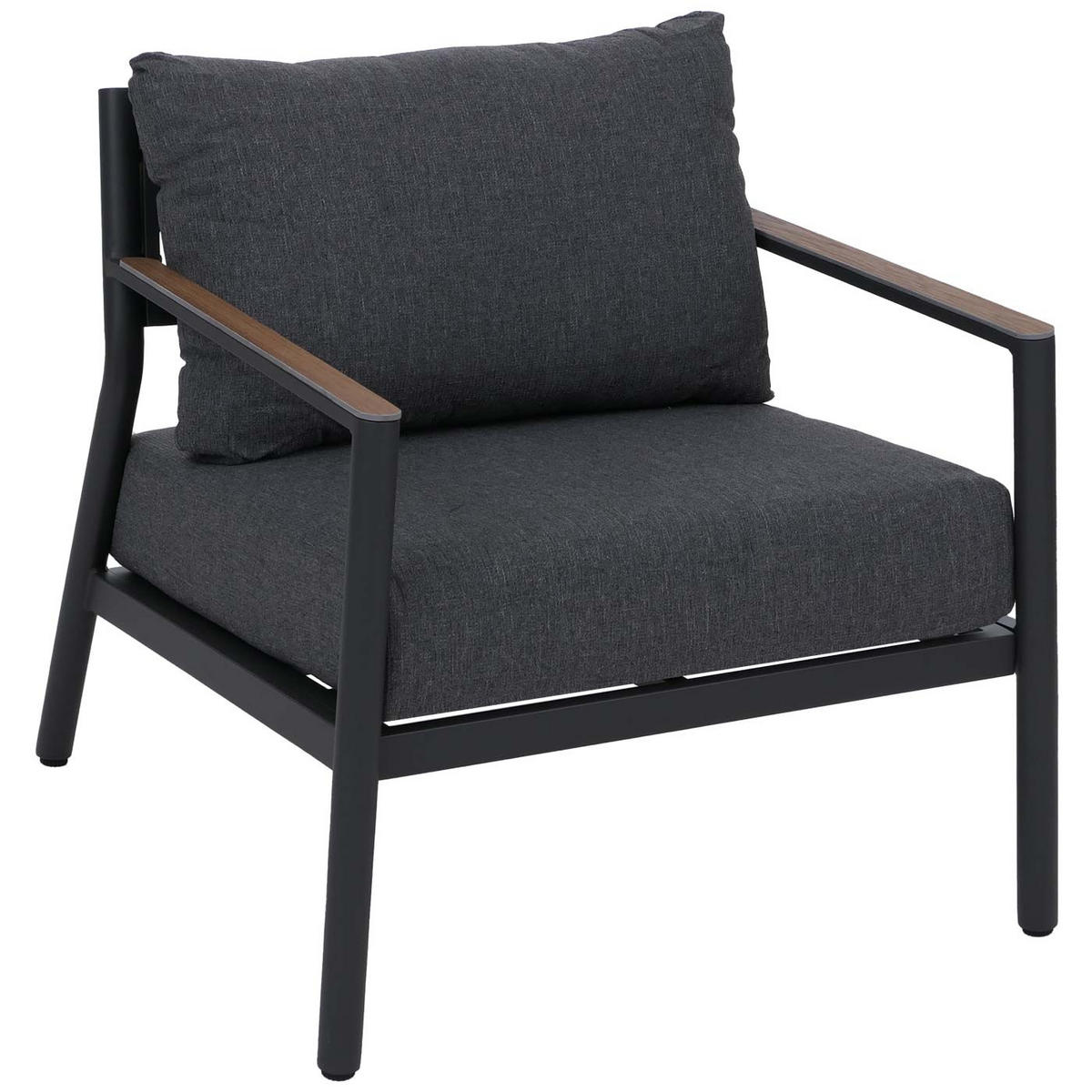 GARTENGARNITUR Lounge-Set Dunkelgrau - Grau, Metall - PROREGAL