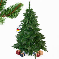 WEIHNACHTSBAUM Grün künstlich Nordmanntanne 150 cm ohne Beleuchtung - Dunkelgrün, Holz/Kunststoff (150cm) - Relaxdays