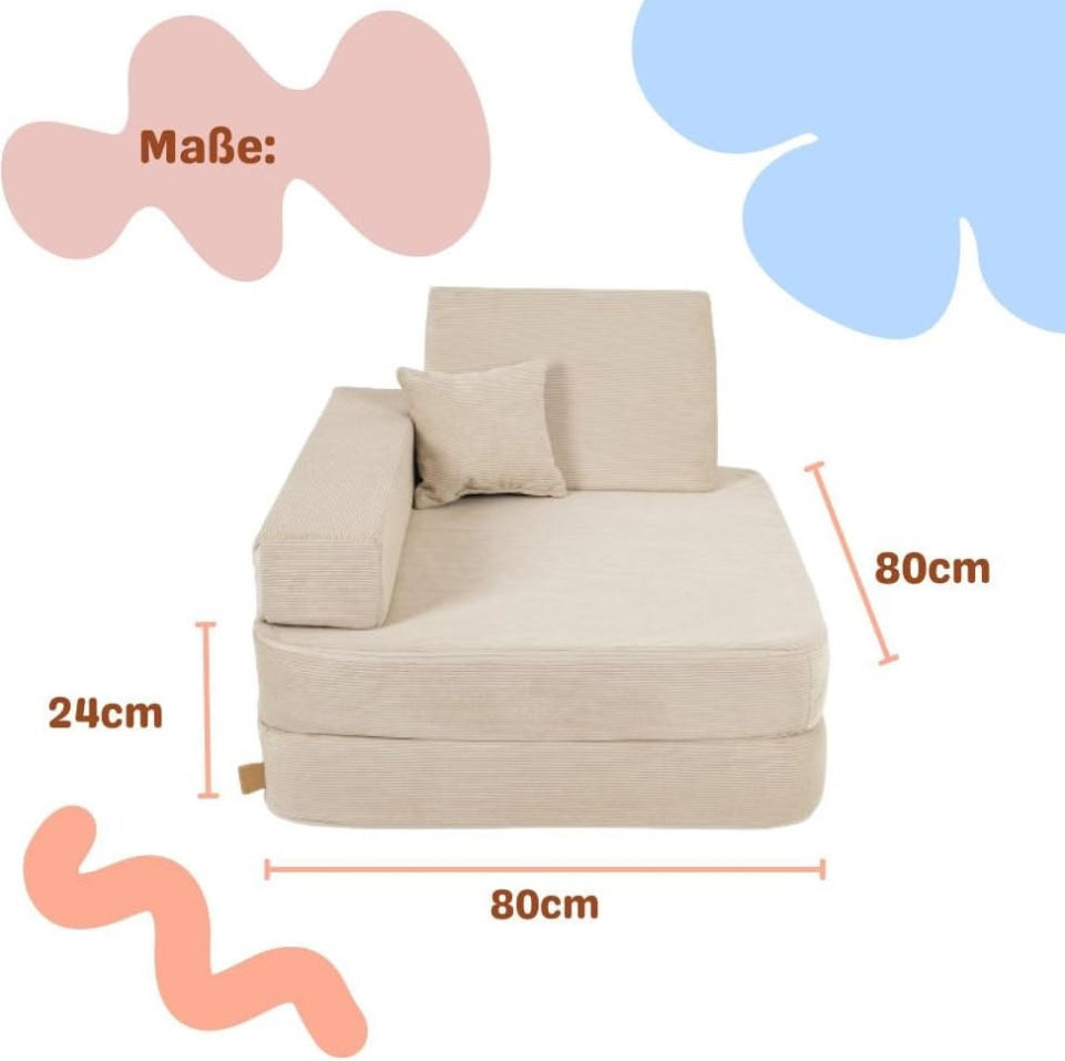 Thumbnail - AngeLove Kindersessel, Braun, Textil, 80x24x80 cm, Kinder- & Jugendzimmer, Kindermöbel, Kindersitzmöbel & -tische, Kinde...