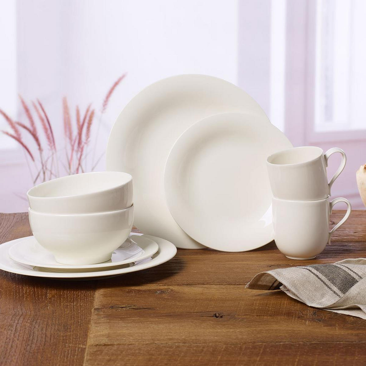 EINSTEIGER-SET New Cottage Basic weiß 8-tlg. - Weiß, Keramik (19.7/32.4/34.8cm) - Villeroy & Boch