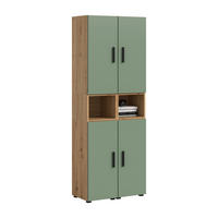 WOHNWAND The One Smoke Green 65/34/178 cm - Braun, Holzwerkstoff (65/178/34cm) - Xonox