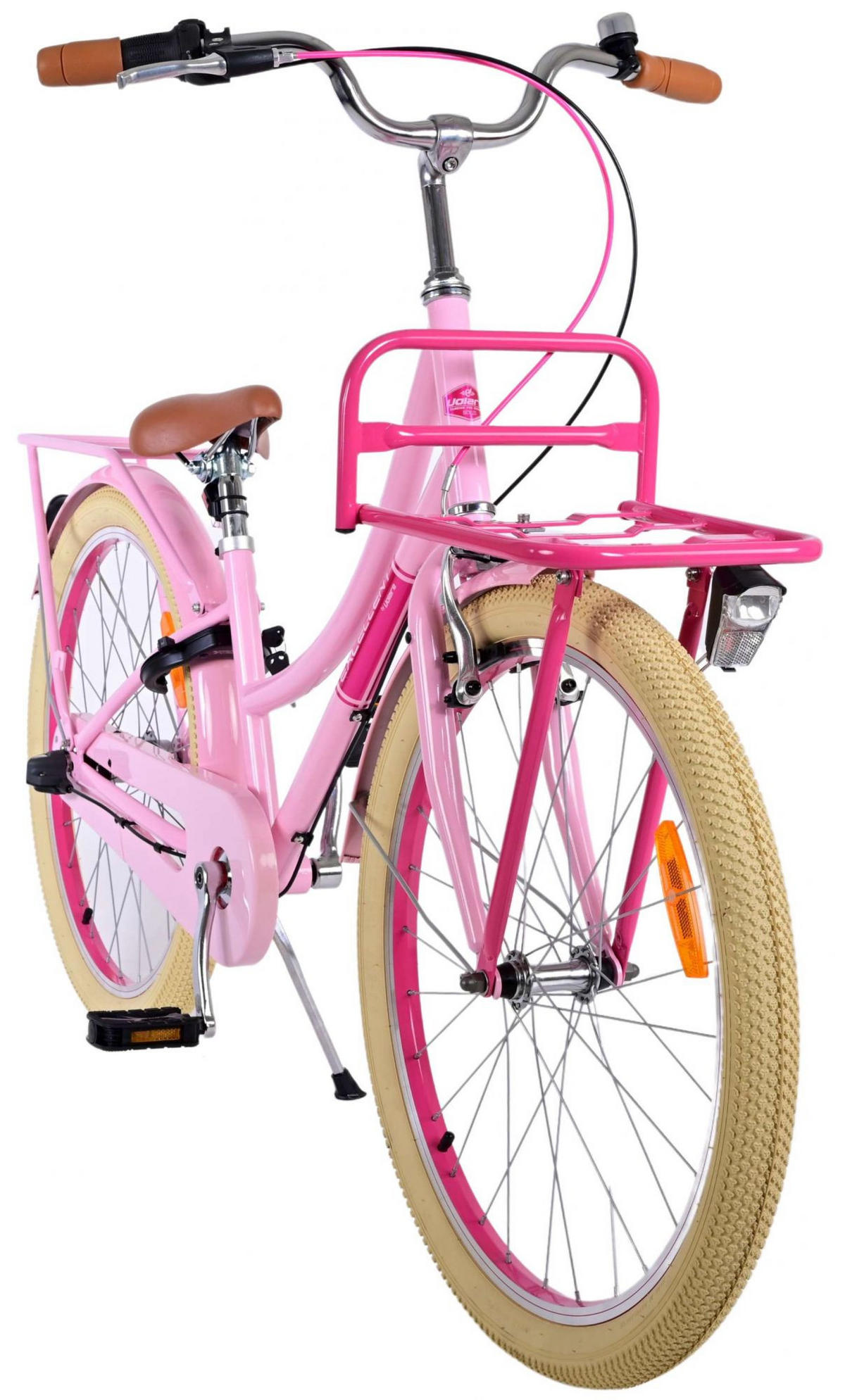KINDERFAHRRAD Excellent - Mädchen - 24 Zoll - 3 Gänge - Rücktritt + Handbremse - Rosa - Rosa, Metall (65cm) - TPFSports
