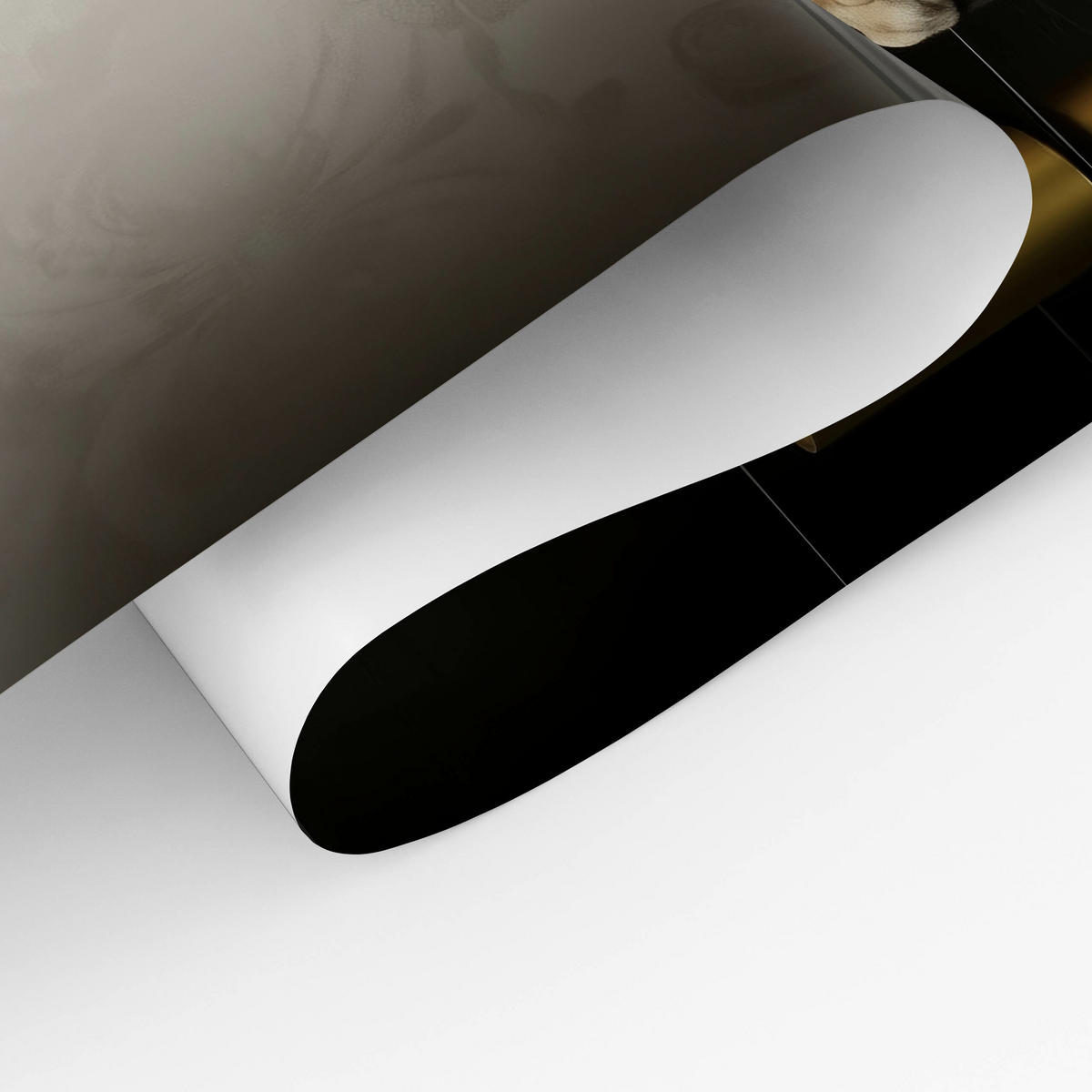 POSTER für WC Badezimmer LÖWE in Toilette Zeitung Abstraktion 30x40cm - Gelb/Beige, Papier (30/40/40cm) - Muralo