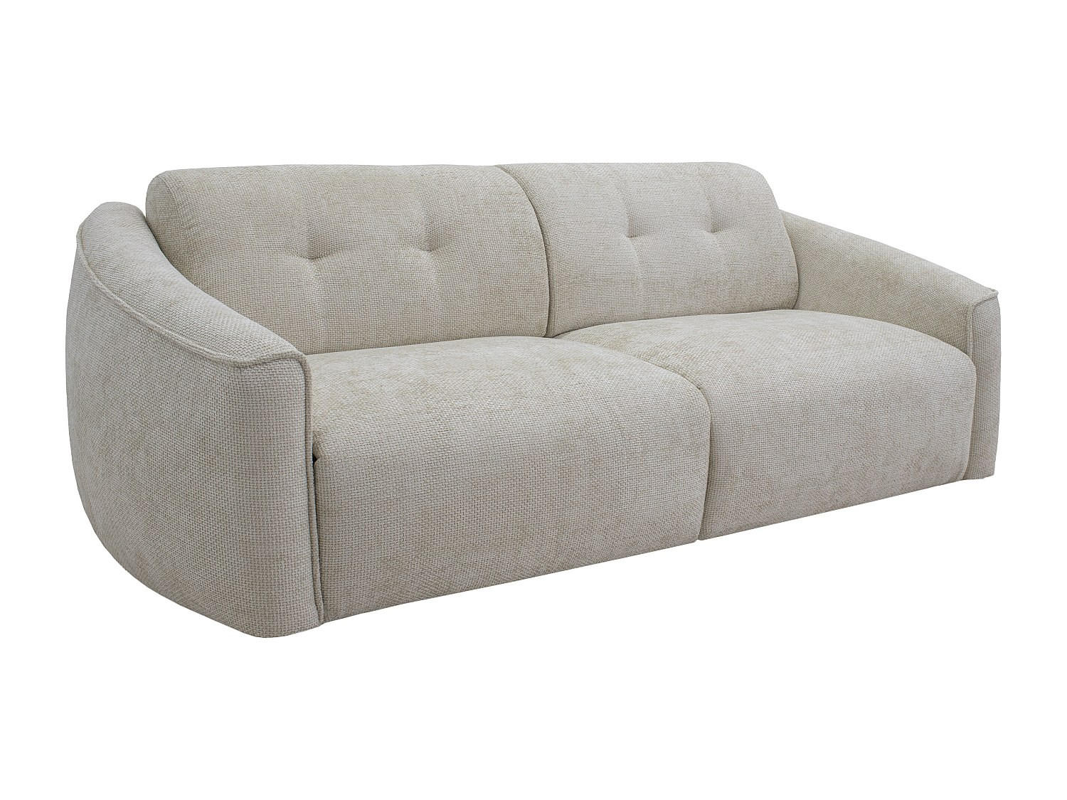 4-SITZER Schlafsofa mit Schnellverstellung aus strukturiertem Beige-Stoff - Liegefläche 160 cm - 13 cm Memoryschaum-Matratze ASUFA - Beige, Textil (228/80/100cm) - Vente-Unique