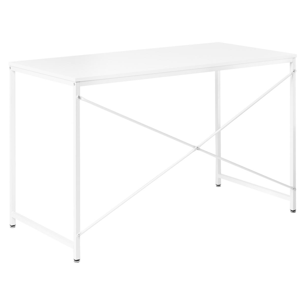PSACÍ STŮL Bílý 120/60 cm Andaste - bílá, kov (60/120/75cm) - Beliani