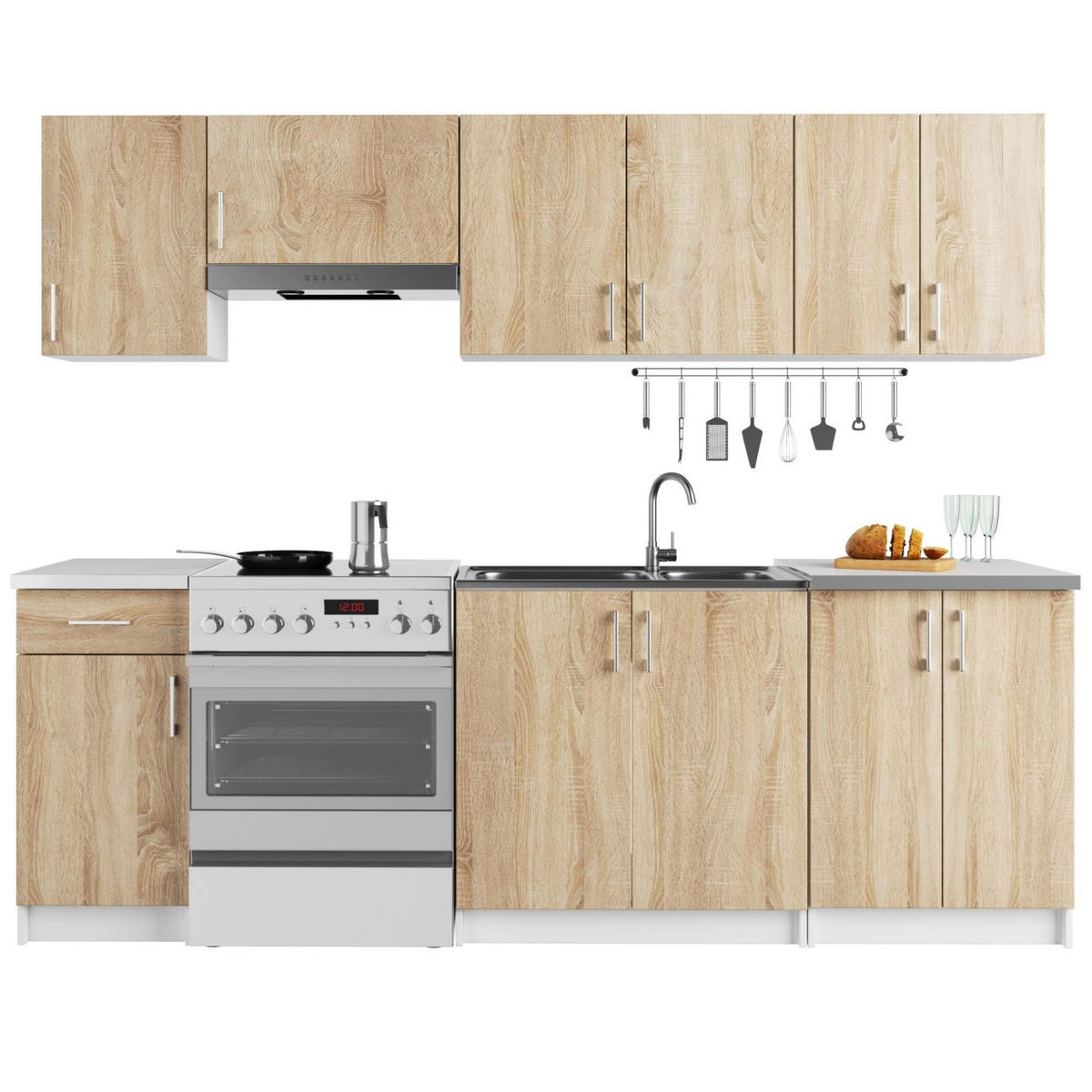 ARBEITSPLATTE Weiß 80x3,2x54 cm - Weiß, Holzwerkstoff (80/3.2/54cm) - Akord