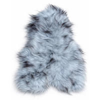 SCHAFFELL Langhaar skandinavisch weich chromfrei Hellgrau-Schwarz geflammt ca. 115 cm - Hellgrau/Schwarz, Fell (65/115cm) - Provellus