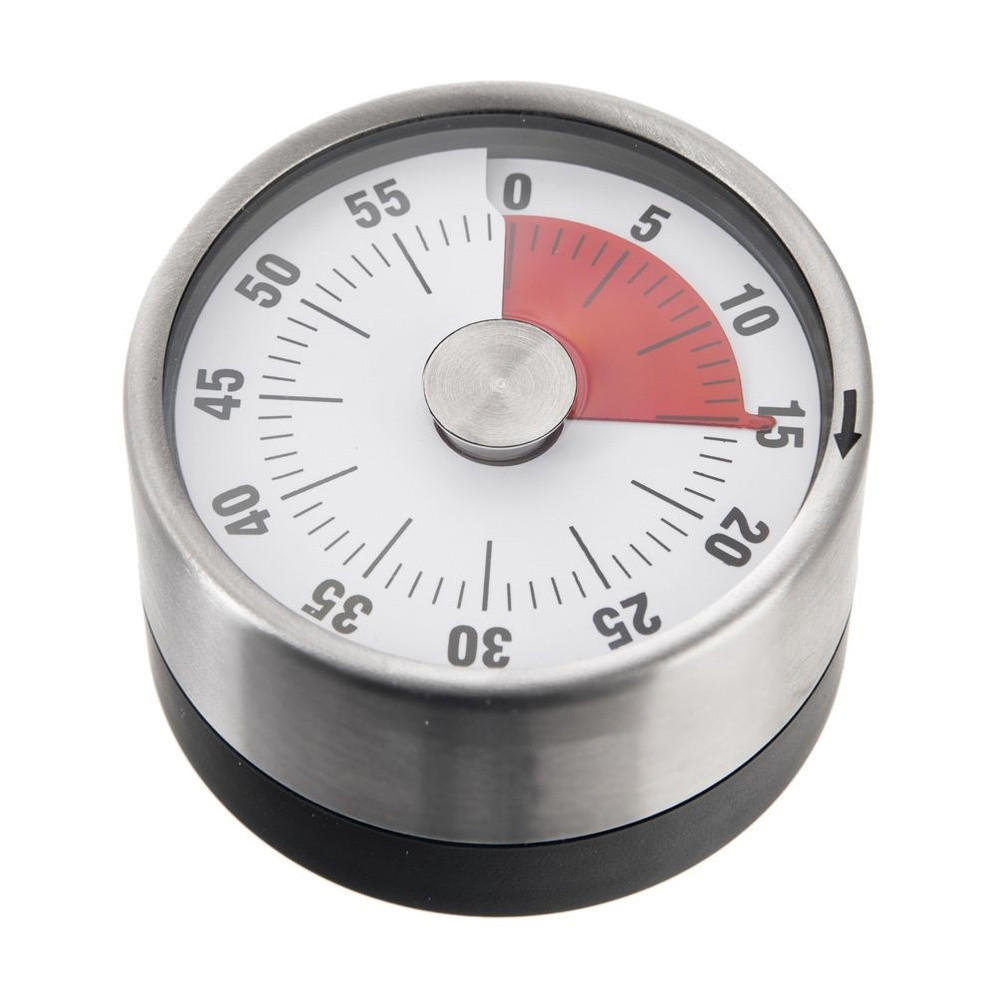 KÜCHENTIMER Silber Schwarz - Silberfarben, Metall (6/3.5/6cm) - Orion 