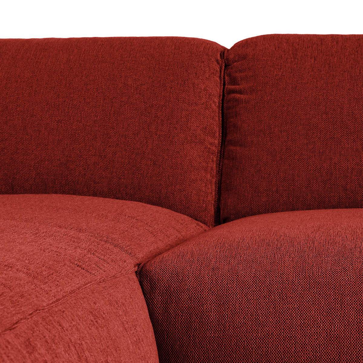 3-SITZER ECKSOFA mit Recamiere - Rot/Schwarz, Kunststoff/Textil (295/231cm) - home24