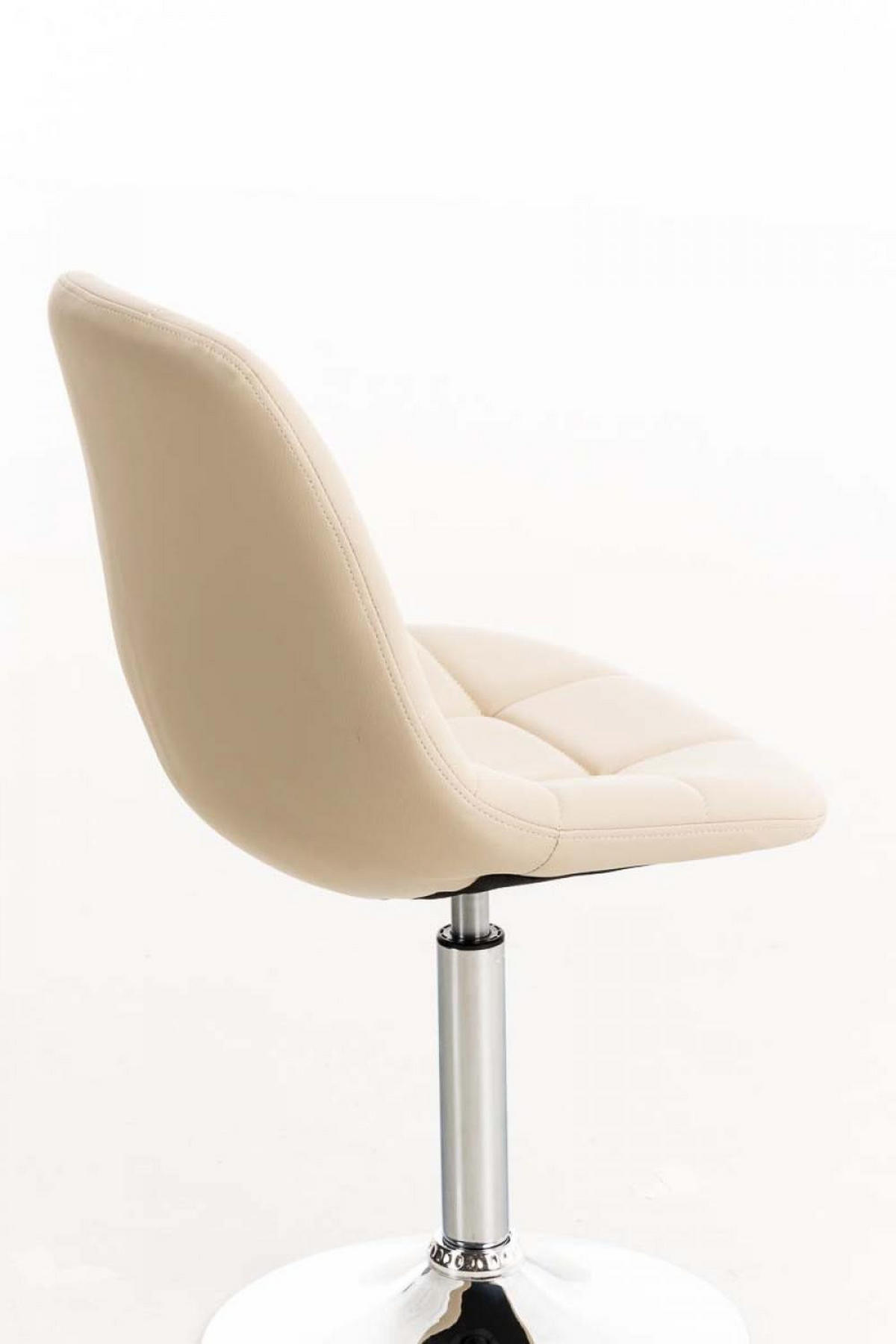 DREHSTUHL Lederlook creme - Creme, Textil/Metall (48/84/52cm) - CLP