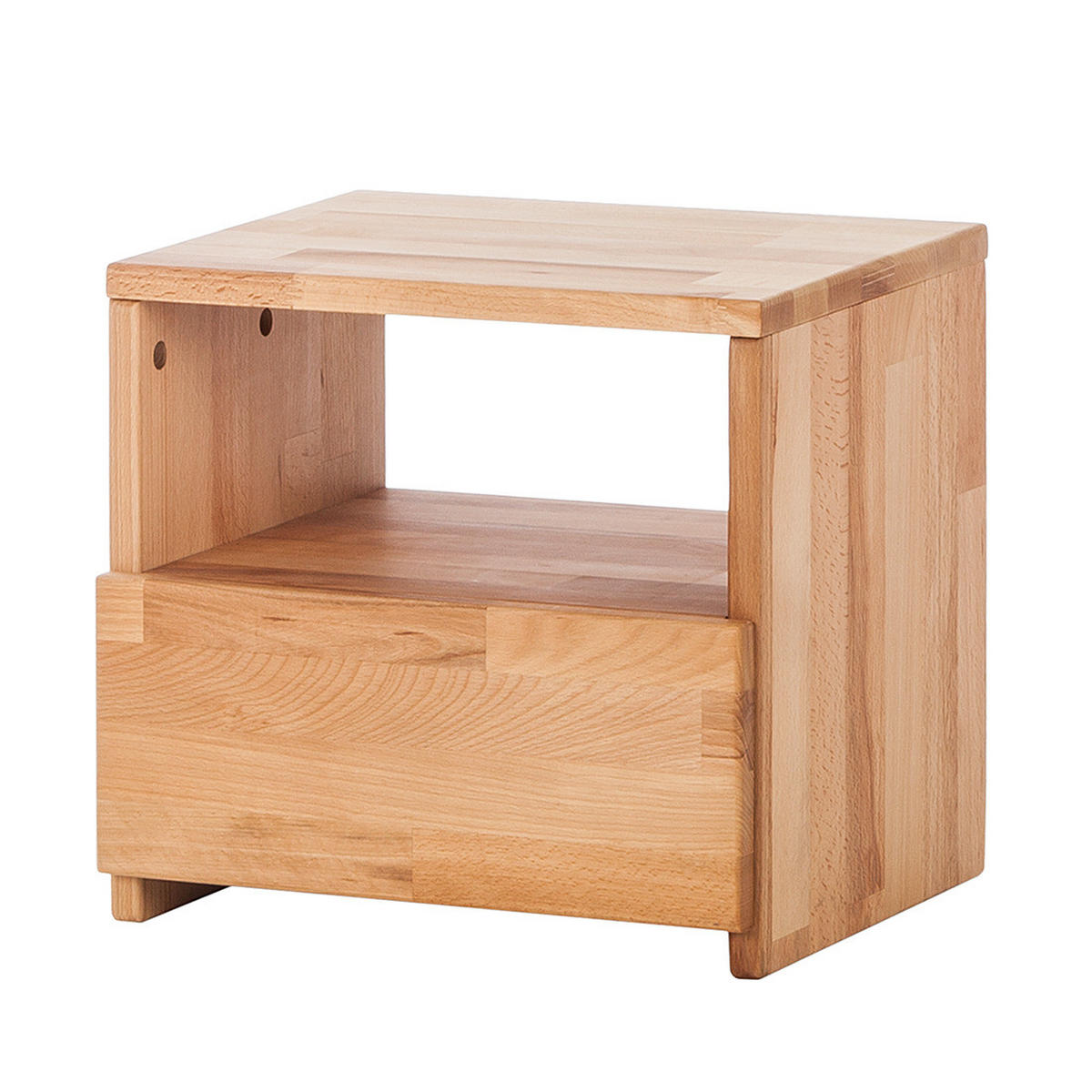 NACHTKOMMODE - Kernbuche massiv - geölt - Kernbuche, Holz (40/37/33cm) - home24