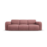 SOFA Molino aus strukturiertem Stoff rosa 3 Sitzplätze - Pink, Textil (95/72/235cm) - Micadoni