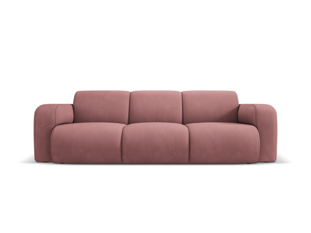 SOFA Molino aus strukturiertem Stoff rosa 3 Sitzplätze - Pink, Textil (95/72/235cm) - Micadoni