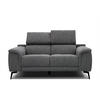 SOFA FIERO 2-Sitzer, dunkelgrau - Dunkelgrau/Schwarz, Holzwerkstoff/Textil (170/82/103cm) - Courtois Laville