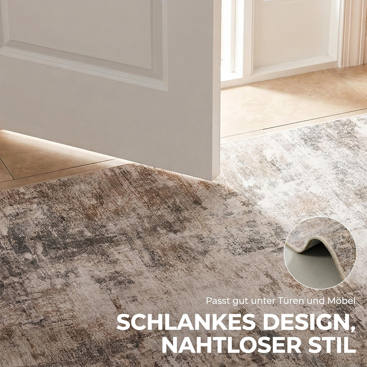 TEPPICH Polyester Braun - Braun, Textil (160/230cm) - HOMCOM