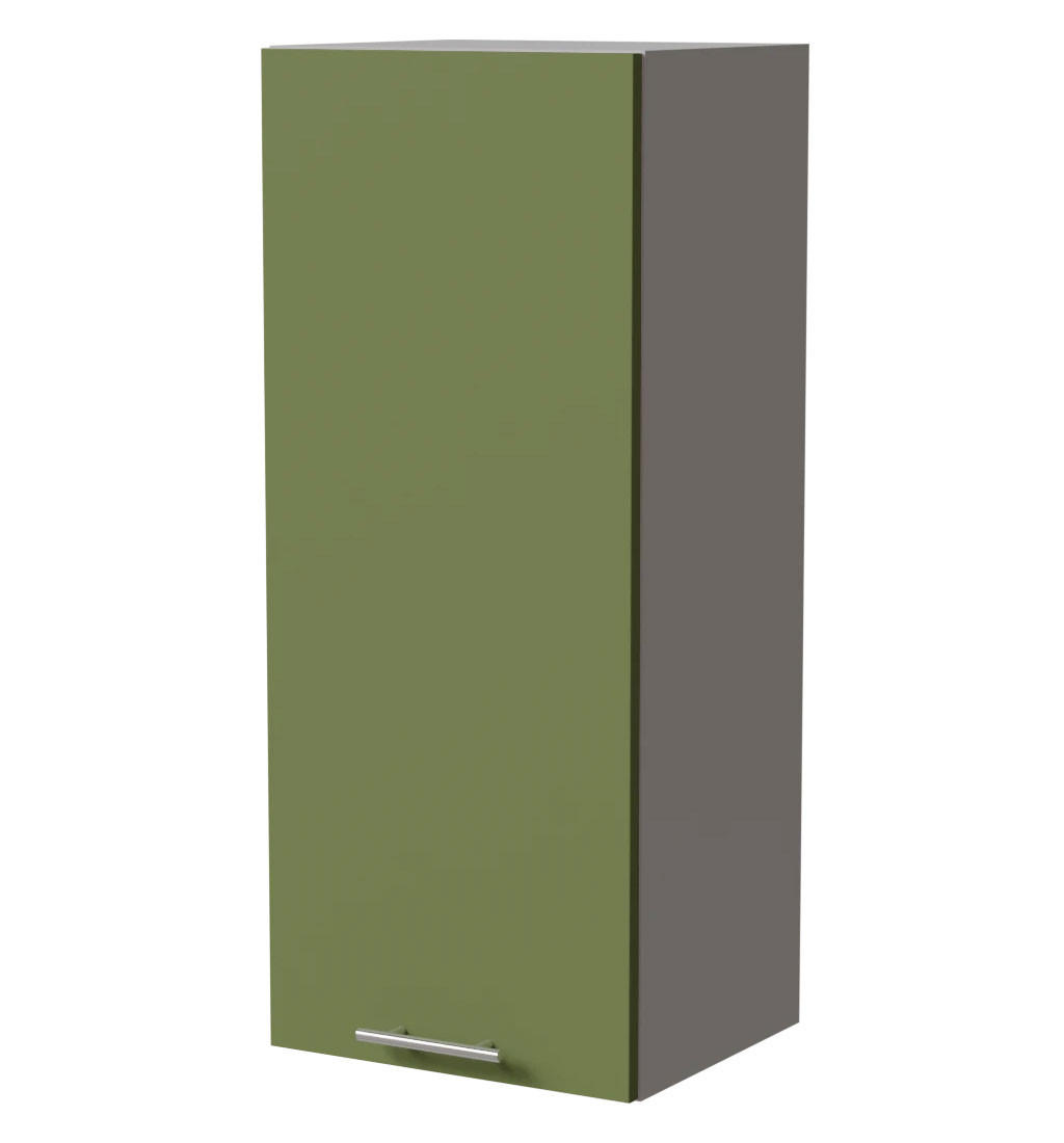 HÄNGESCHRANK Brerra W4/40 Grau / RAL 6025 farngrün Matt 40 / 32,5 / 96cm - Grau/Grün, Holz/Holzwerkstoff (40/96/32.5cm) - Feldmann-Wohnen