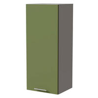 HÄNGESCHRANK Brerra W4/40 Grau / RAL 6025 farngrün Matt 40 / 32,5 / 96cm - Grau/Grün, Holz/Holzwerkstoff (40/96/32.5cm) - Feldmann-Wohnen