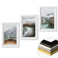 WANDBILDER 3er-Set - 20x30 cm Weißer Rahmen - Berge, See, Boot, Strand, Landschaft - Weiß, Kunststoff (20/30cm) - ArtPrintCave