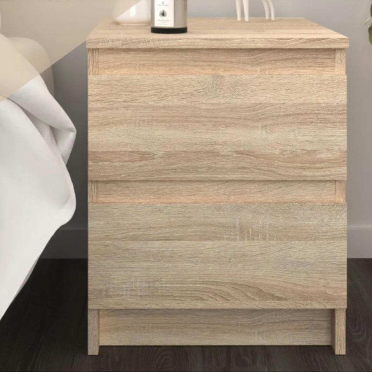 SIDEBOARD SOLA KOM1-2S Schubladen Eiche Sonoma - Sonoma Eiche, Holzwerkstoff/Kunststoff (40/50/43cm) - Komodee