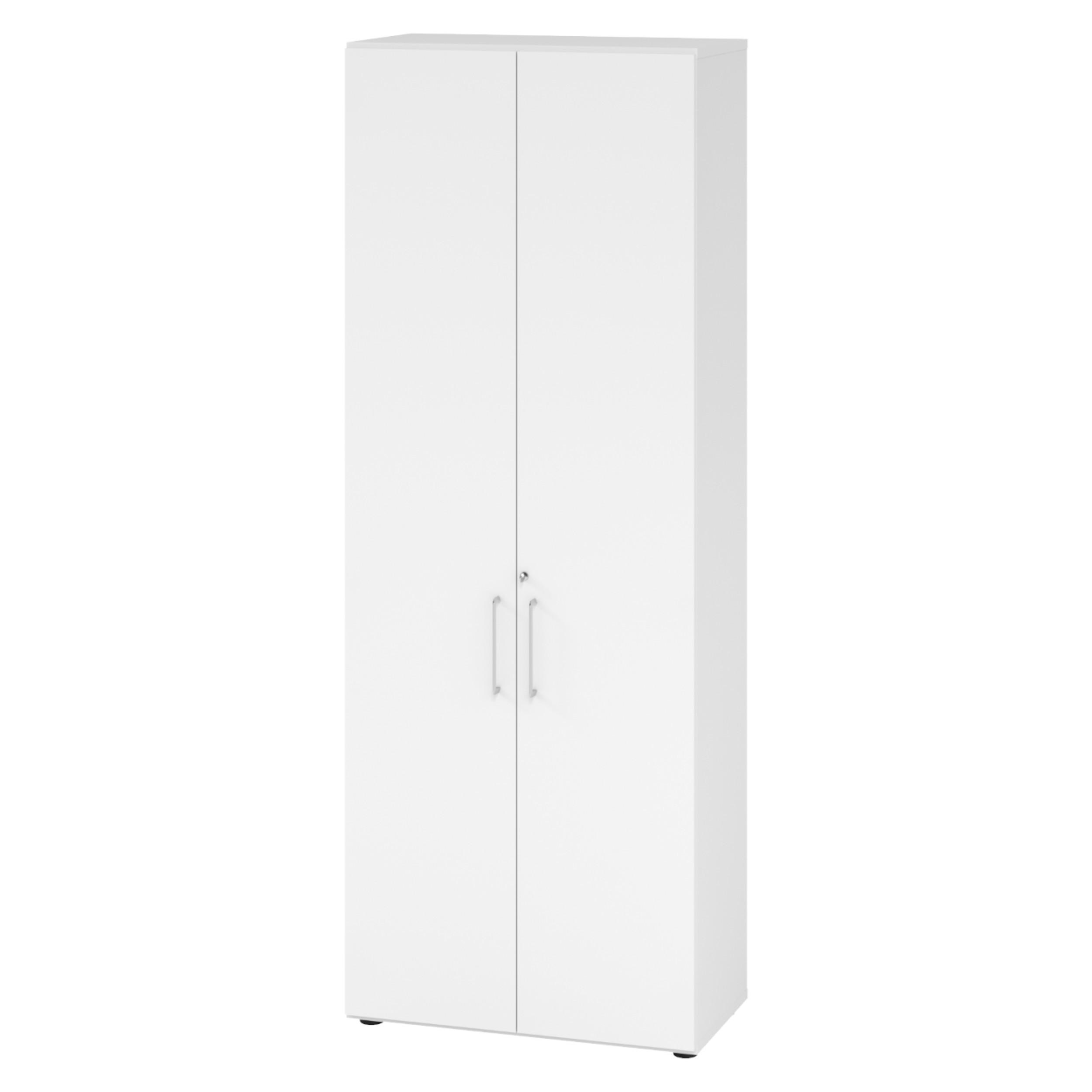 AKTENSCHRANK - 6 Ordnerhöhen 42/80/215,6 cm in Weiß - Weiß, Holzwerkstoff (80/215.6/42cm) - bümö