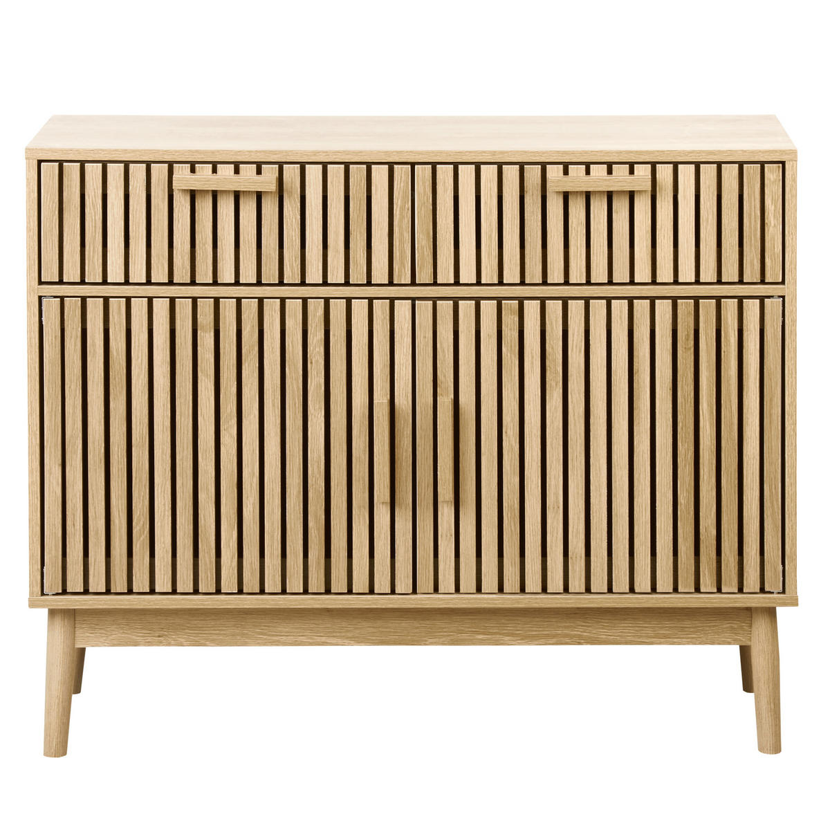 SIDEBOARD se 2 dveřmi Světle hnědý Lynwood - hnědá, kompozitní dřevo (100/80/35cm) - Beliani