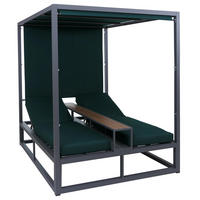 LOUNGE-GARTENLIEGE Dunkelgrün - Dunkelgrün, Textil (165/196/196cm) - MCW