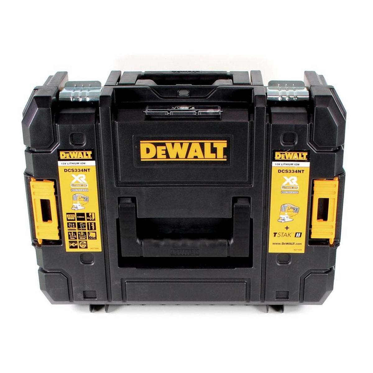 DEWALT DCS 334 NT Akku Pendelhub Stichsäge 18V Brushless Solo + TSTAK - ohne Akku, ohne Ladegerät - Multicolor, Kunststoff (45/330/16cm) - DeWalt