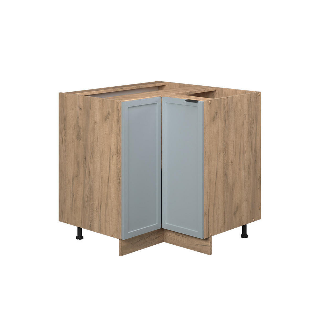 ECKUNTERSCHRANK Fame-Line Hellblau-grau 80.5 cm ohne AP - Honigeiche/Eiche Wotan, Holzwerkstoff (80.5/82/51.6cm) - Vicco