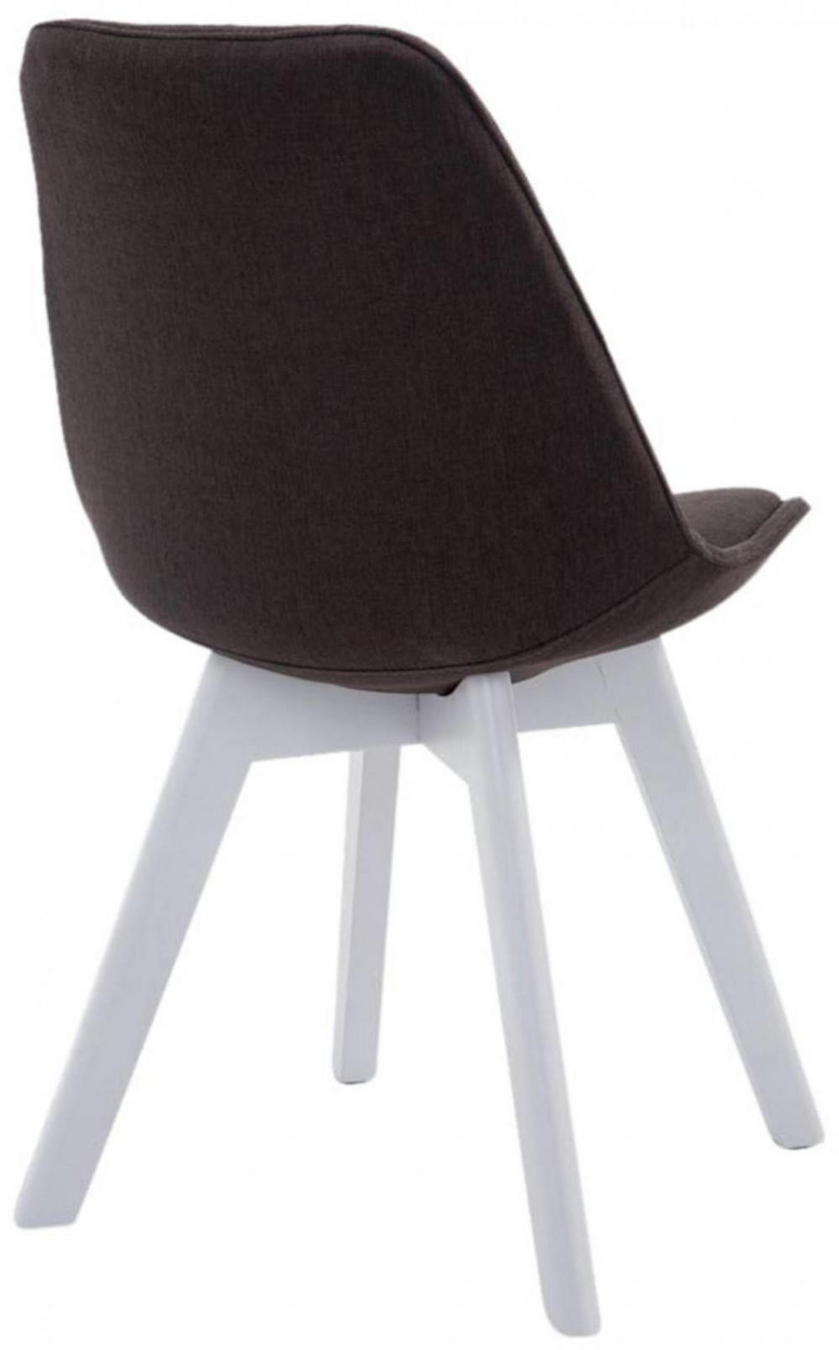 STUHL 4er Set Stoff dunkelgrau - Dunkelgrau/Weiß, Holz/Textil (48/84/55cm) - CLP