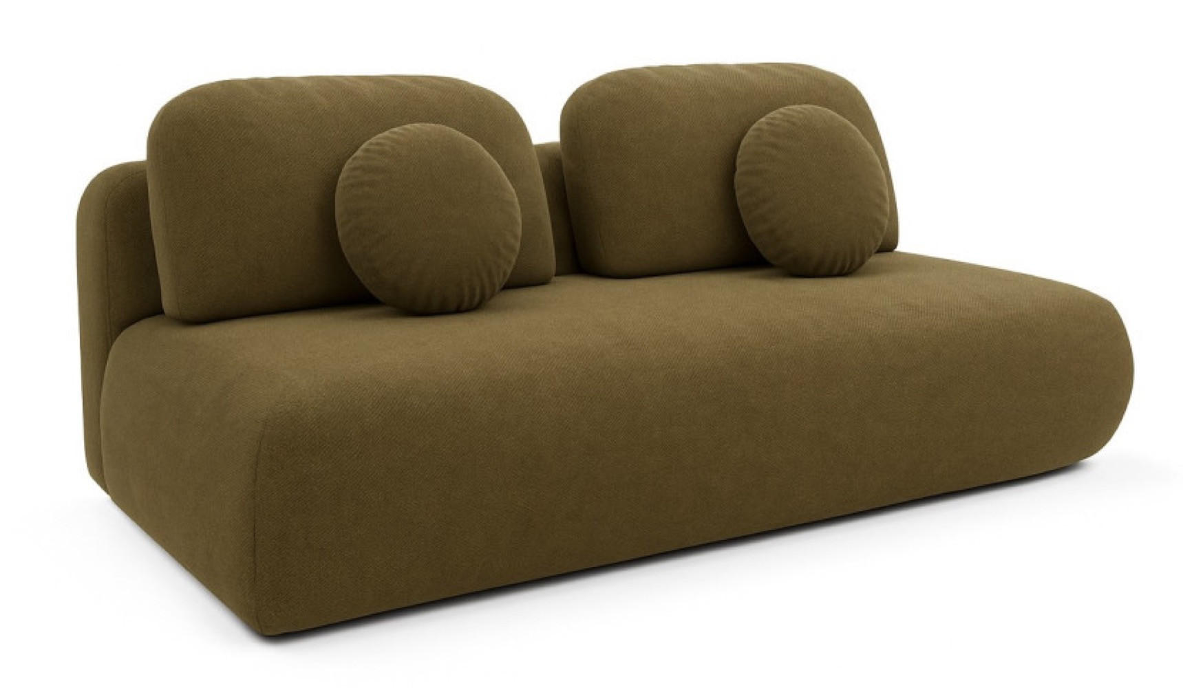 SOFA Oliv OTO Ausziehbar Mit Bonnell-Federkern - Gelb, Textil (206/90/92cm) - Sepro Meble