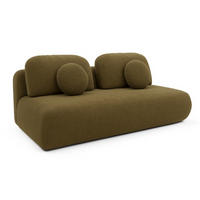SOFA Oliv OTO Ausziehbar Mit Bonnell-Federkern - Gelb, Textil (206/90/92cm) - Sepro Meble