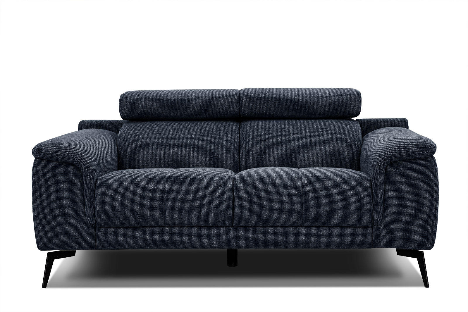 SOFA FIERO 2-Sitzer, dunkelblau - Schwarz/Dunkelblau, Holzwerkstoff/Textil (170/82/103cm) - Courtois Laville