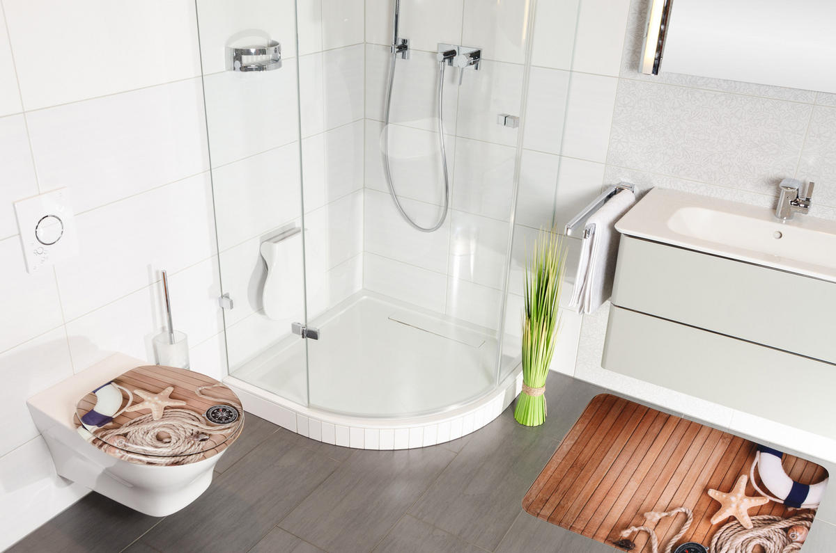 BADTEPPICH Maritime 50 x 80 cm - Braun, Textil (50/80cm) - Sanilo