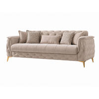 3-SITZER SOFA Sucre Beige - Beige, Holzwerkstoff/Kunststoff (233/83/95cm)