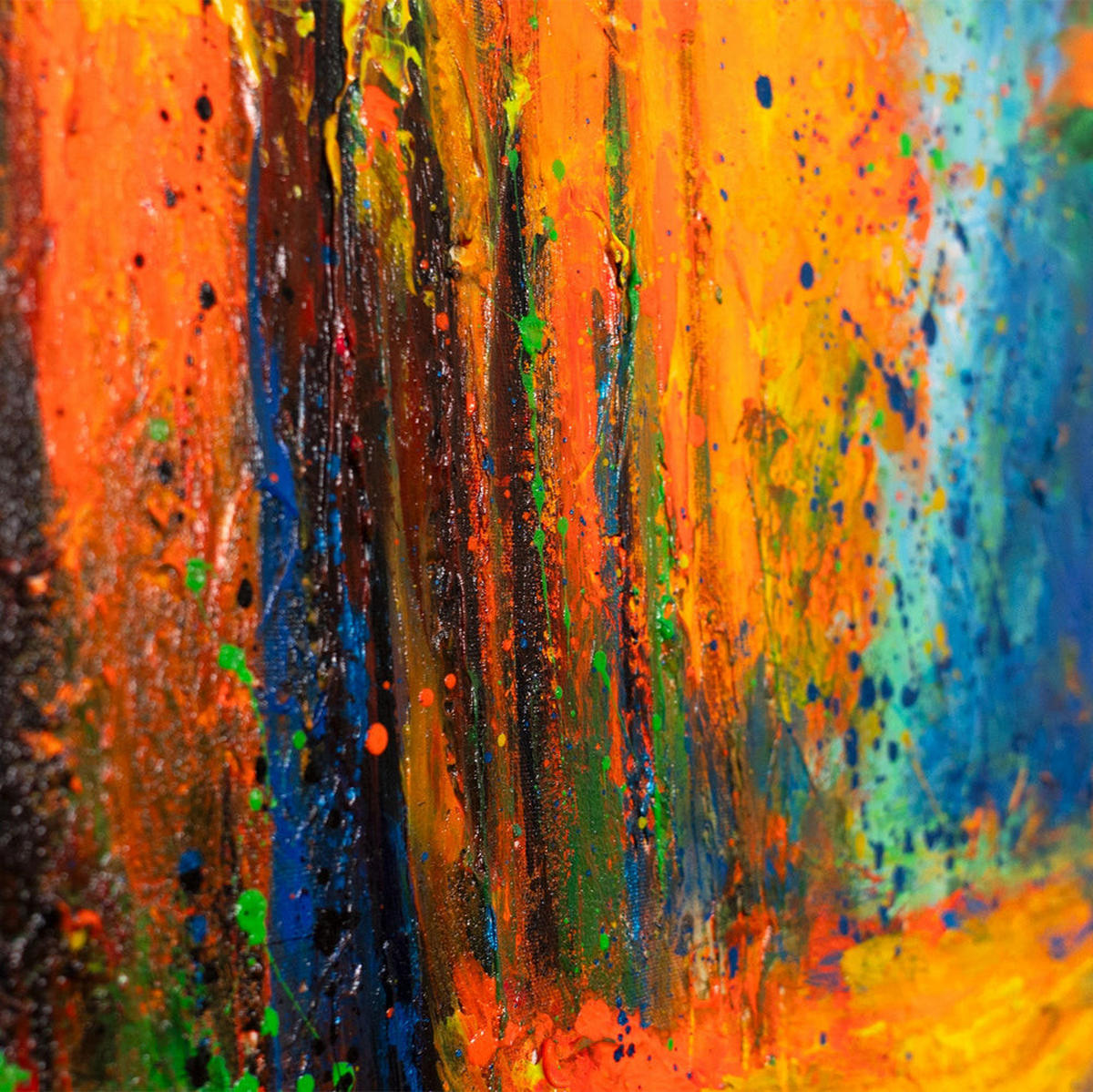 GEMÄLDE Atem des Laubs Schattenfugenrahmen Gelb 140x100 cm - Gelb, Holz (140/100cm) - YS-art gallery