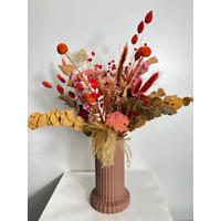 TROCKENBLUMEN Strauß SunsetGlow - Orange, Naturmaterialien (40cm) - Lykke & You