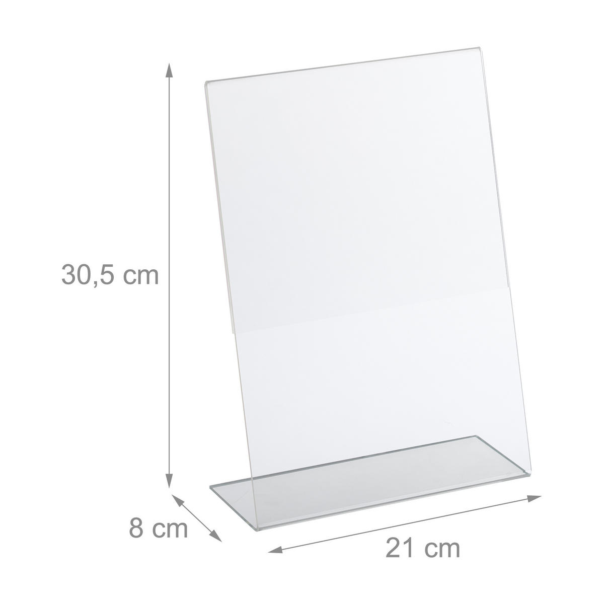 5XSTOLOVÝ stojan - priehľadné, plast (21/30.5/8cm) - Relaxdays