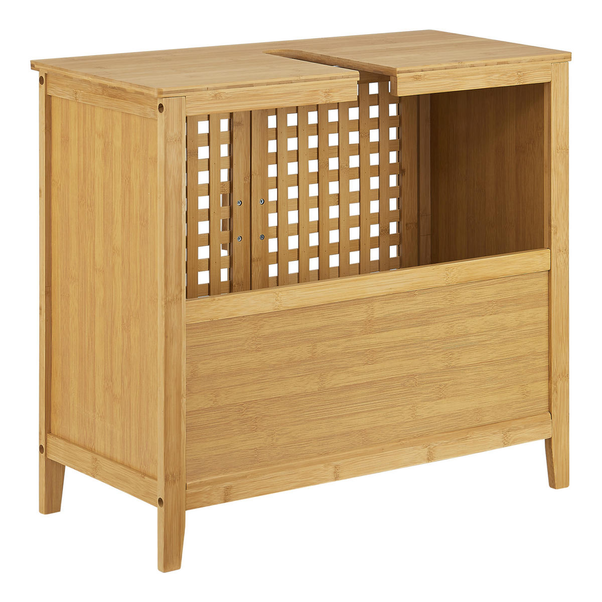 WASCHBECKENUNTERSCHRANK Ingmarsö - Naturfarben, Holz (67/60/30cm) - [en.casa]