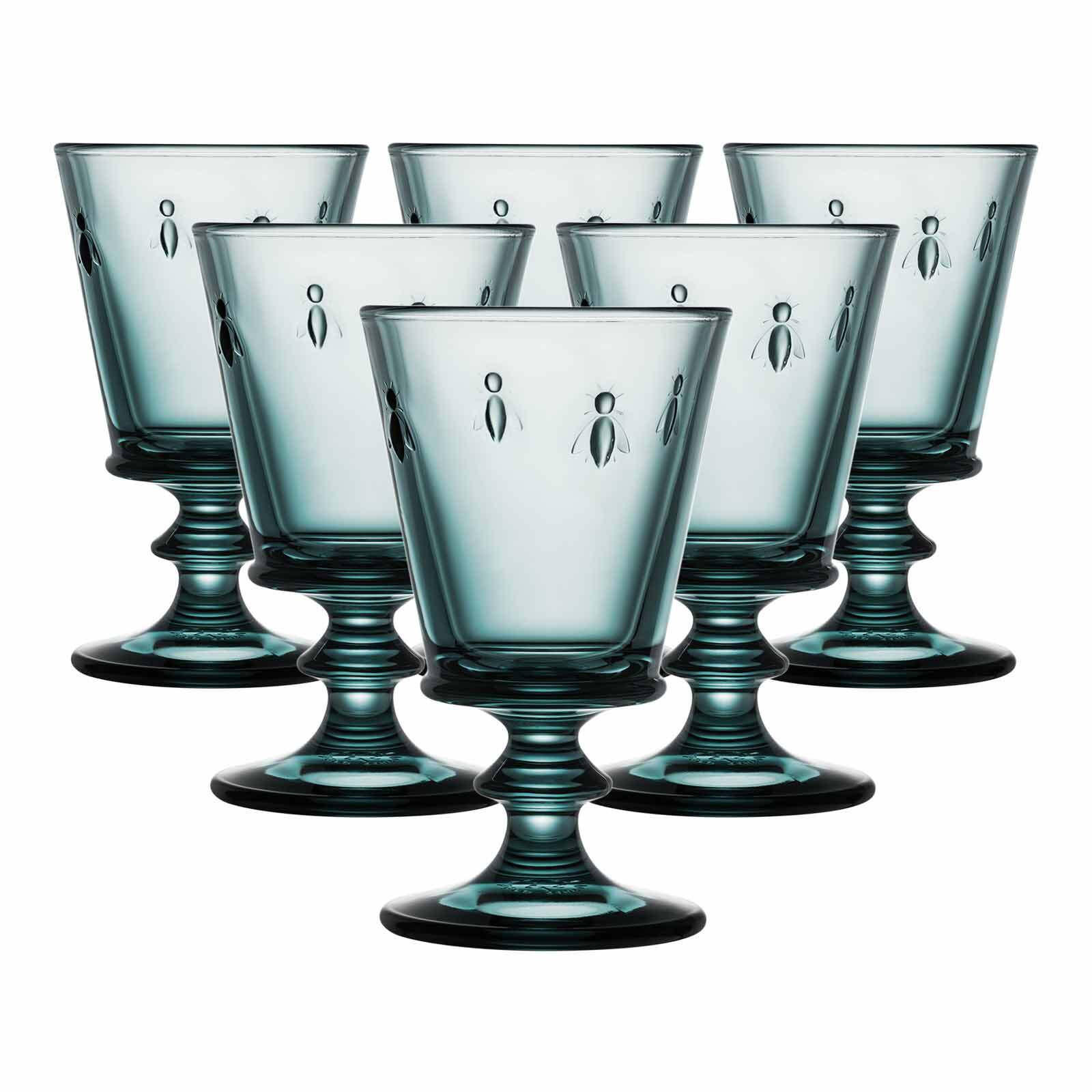 WEINGLÄSER Biene Abeille Nachtblau 240 ml 6er Set - Blau, Glas (0.24L) - La Rochère